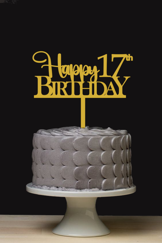17th birthday cake topper