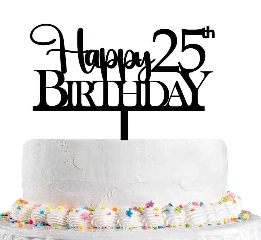 25th birthday cake topper